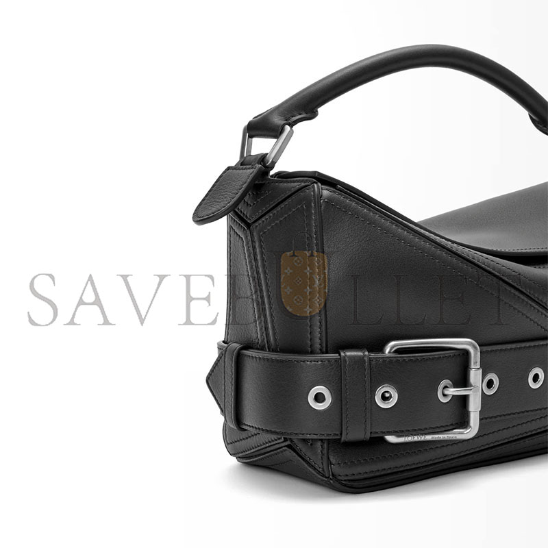 LOEWE SMALL PUZZLE BIKER BAG IN SHINY CALFSKIN A510S21XC7 (24*16.5*10.5cm)